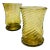Antique Handblown Twisted Art Glass Tumblers- Set of 2 For Sale