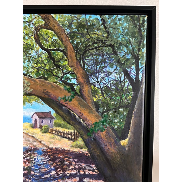 Green The Cottage Beyond the Tree - Original Oil Painting For Sale - Image 8 of 10