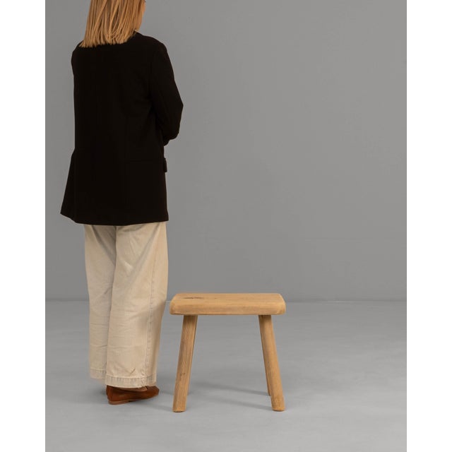 20th Century French Primitive Wooden Stool For Sale - Image 18 of 18