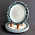 Ceramic Vintage Jonathan Adler Happy Home Circles & Stripes Dinner Plates, Set of 5 For Sale - Image 7 of 16