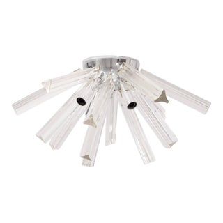 Mid Century Modernist Murano Glass Ceiling Light Fixture For Sale