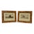 1920s Pair of Signed j.p. Benson Maritime Sailing Ship Etchings in Burl Wood Frames For Sale