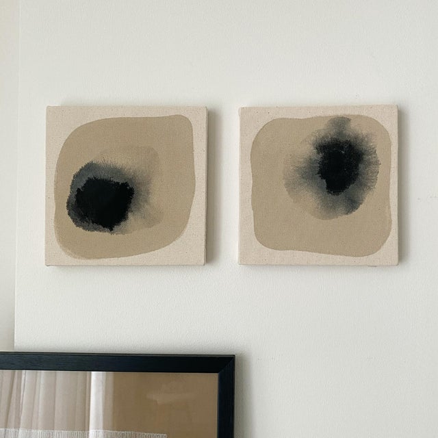Set of Small Abstract Painting on Canvas For Sale - Image 4 of 6