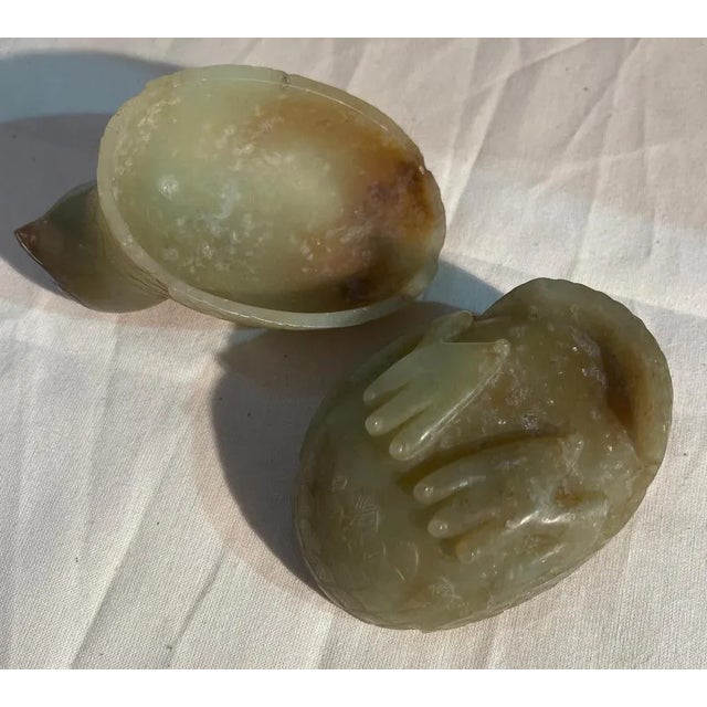 Jade Bird-Shaped Boxes, 19th Century, Set of 2 For Sale - Image 7 of 9