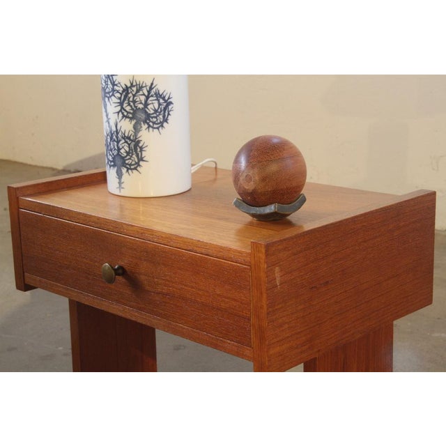 Small Teak Bedside Table, 1960s For Sale - Image 4 of 9