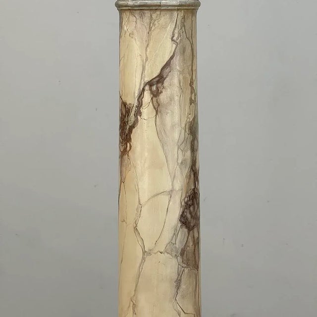 19th Century French Louis XVI Faux Marble Pedestal For Sale - Image 10 of 12