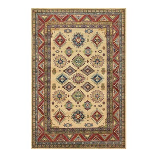 Geometric Kazak Rug 6’2” X 9’2” For Sale