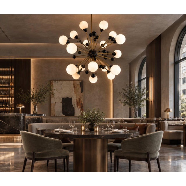 White 21st Century Italian Matte White Murano Nebula Sputnik Chandelier by Fabio LTD For Sale - Image 8 of 8
