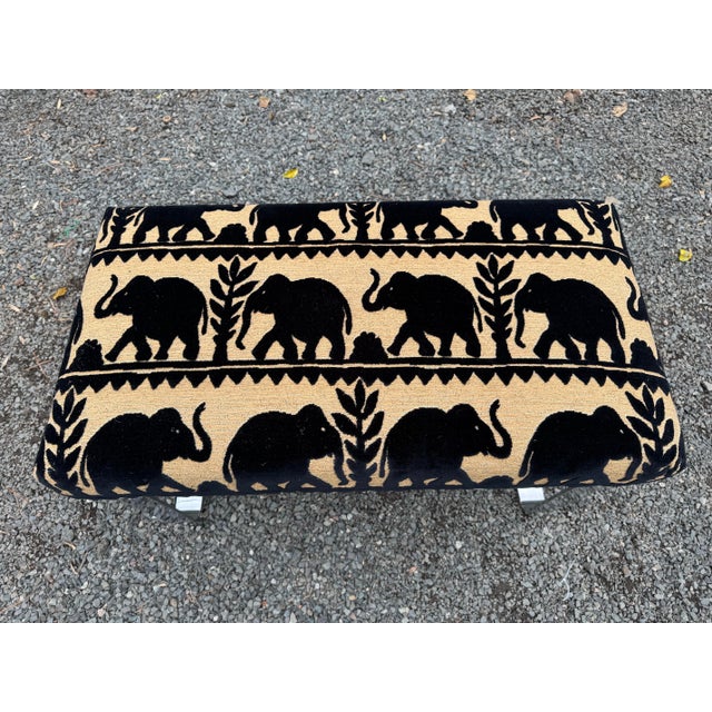 Mid-Century Modern Milo Baughman Style Chrome Steel Frame Bench For Sale - Image 3 of 7