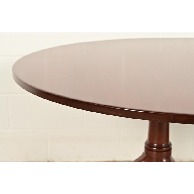 Kittinger Georgian Solid Mahogany Double Pedestal Extension Dining Table For Sale - Image 10 of 15