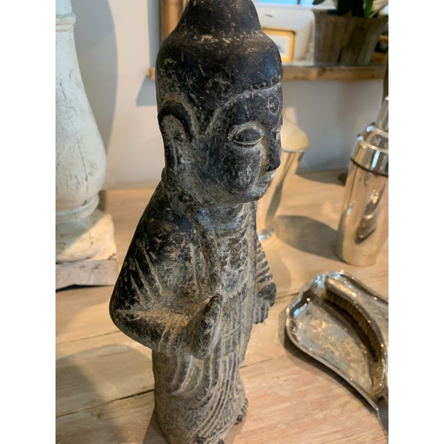 Stone Vintage Statue of Chinese Elder For Sale - Image 7 of 9