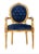 French Tufted Chair Blue Velvet Chair Gold Leaf Chair For Sale