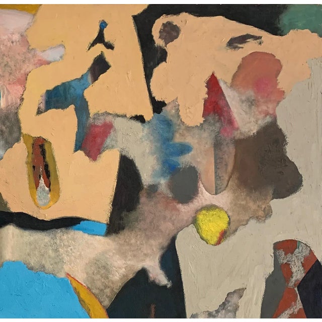 Abstract 1996 "Playgrounds" Abstract Oil Painting on Wood Panel Renowned San Francisco Illustrator For Sale - Image 3 of 8