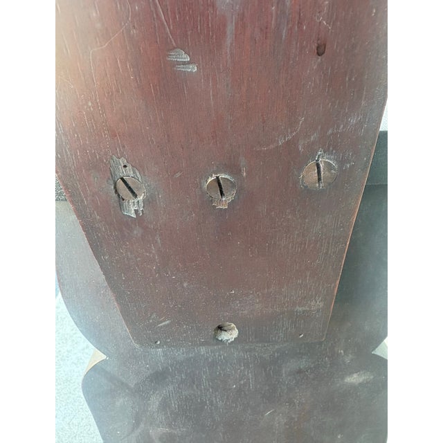 Antique 19th Century Italian Renaissance Revival Hand Carved Sgabello Hall Chair For Sale - Image 4 of 9