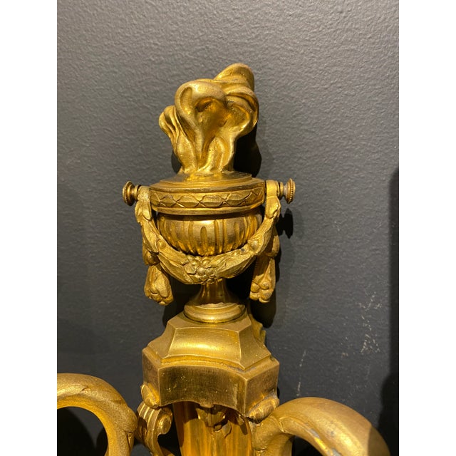 1900s Caldwell Gilt Bronze Sconces - A Pair For Sale - Image 9 of 13