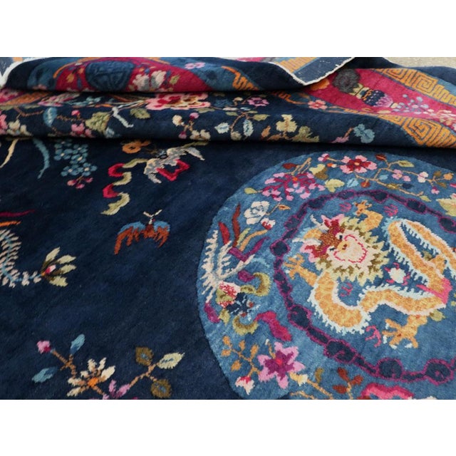 Galerie Shabab Collection Mid-20th Century Handmade Chinese Art Deco Room Size Carpet For Sale - Image 10 of 10