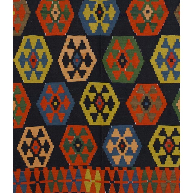 Figurative Fine Antique Caucasian Kilim Rug 5'3" X 8’4" For Sale - Image 3 of 5