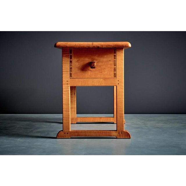 Studio Coffee Table in Curly Maple with Double Access, 1950s For Sale - Image 3 of 17