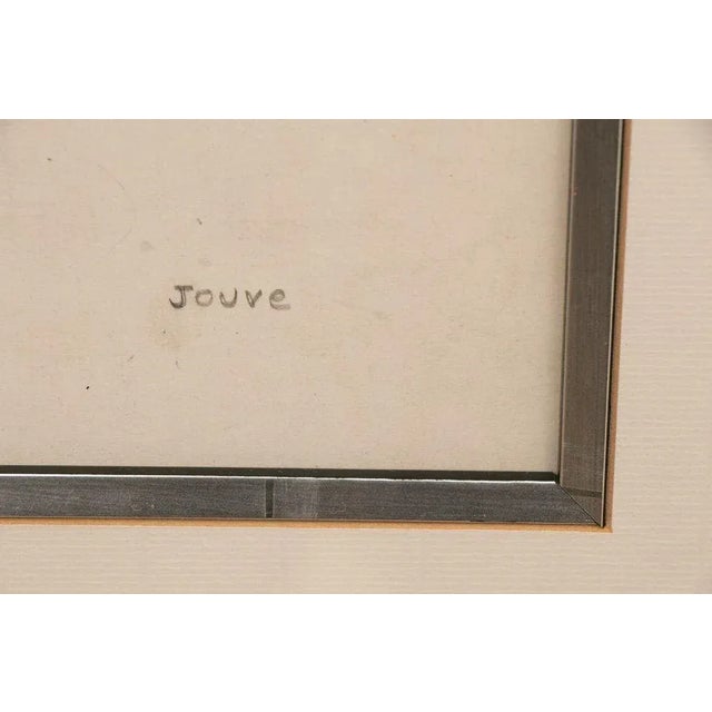 H: 82.5cm w: 91.5cm d: 4.5cm a framed art deco lithograph by paul jove c.1930 depicting a crouching tiger.