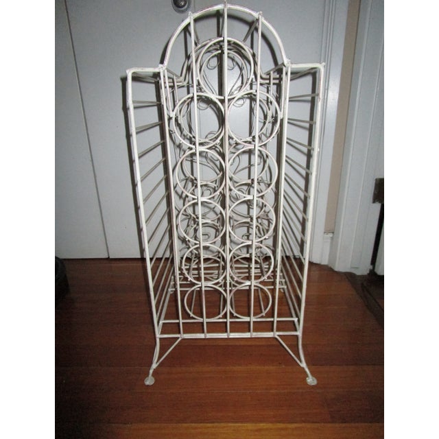 French Style White Wrought Iron Vintage Wine With Latch Chairish