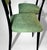 Wood Ico Parisi Style – Set of 6 Ebonized Wood Chairs With Green Upholstery For Sale - Image 7 of 18