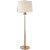 AERIN for Visual Comfort Signature Beaumont Floor Lamp in Gild with Linen Shade For Sale