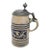 German Westerwald Pewter Mounted Stoneware Pottery Tankard For Sale