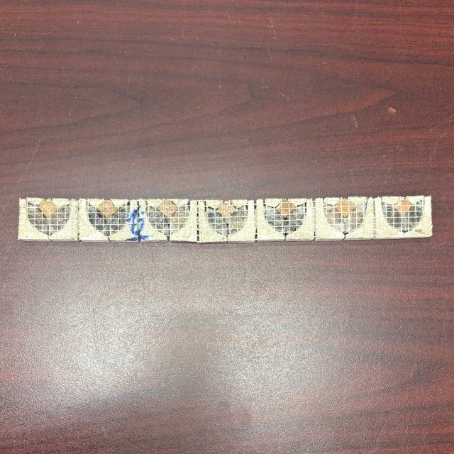 Botticino Marble / Emperador Brown Marble / Rosso Verona Marble Polished Tulip Mosaic Liner For Sale - Image 4 of 4