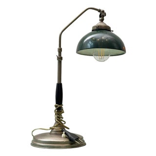 Industrial Metal Table Lamp, 1930s For Sale