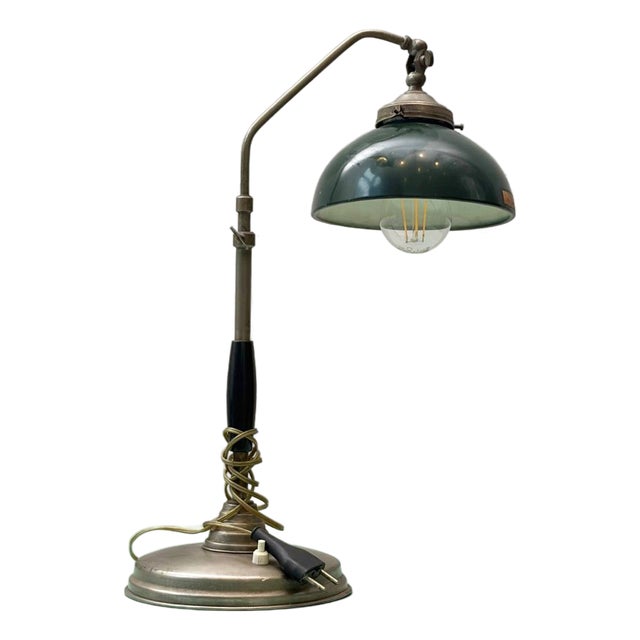 Industrial Metal Table Lamp, 1930s For Sale
