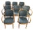 Vintage Mid Century Modern Scandinavian Loewenstein Bentwood Arm Dining Chairs -Set of 8 For Sale