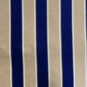 Designer Vicki Payne Free Spirit Cream Navy & Taupe Stripe Fabric- Sample