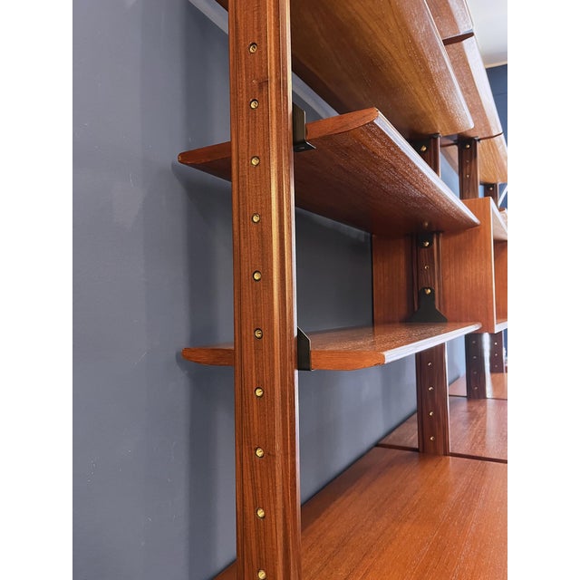 Metal Modular Teak Bookcase, 1960s For Sale - Image 7 of 13