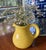 Vintage Authentic Glossy Yellow Stamped Ceramic Haeger Pitcher. For Sale In West Palm - Image 6 of 7