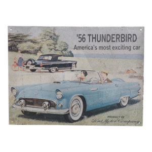 56 Thunderbird Vintage Look Ford Motor Company Out of Print Metal Sign 4704b