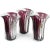 Priced per item (3 available as shown). Beautiful vintage Murano hand blown purple stripe panels with ribbed pattern...