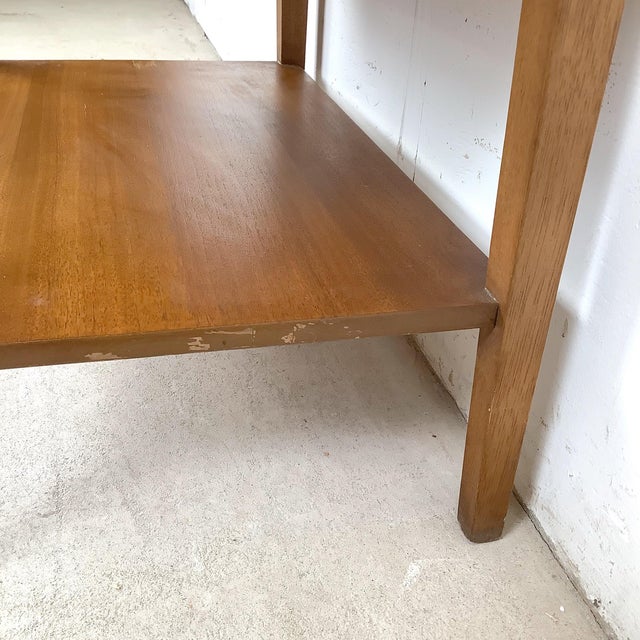 Wood Mid-Century American Nightstand With Black Top For Sale - Image 7 of 12