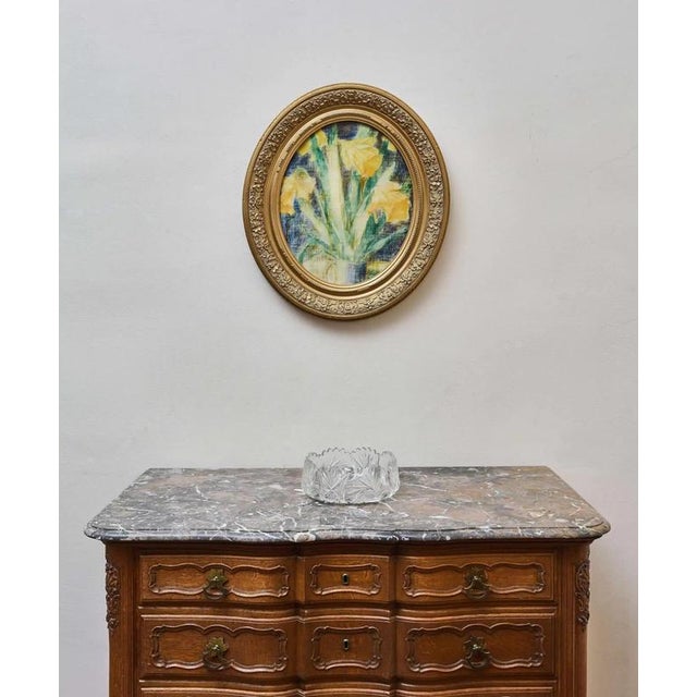 Unknown Artist, Yellow Daffodils, Mixed Media on Paper, Framed For Sale - Image 4 of 7