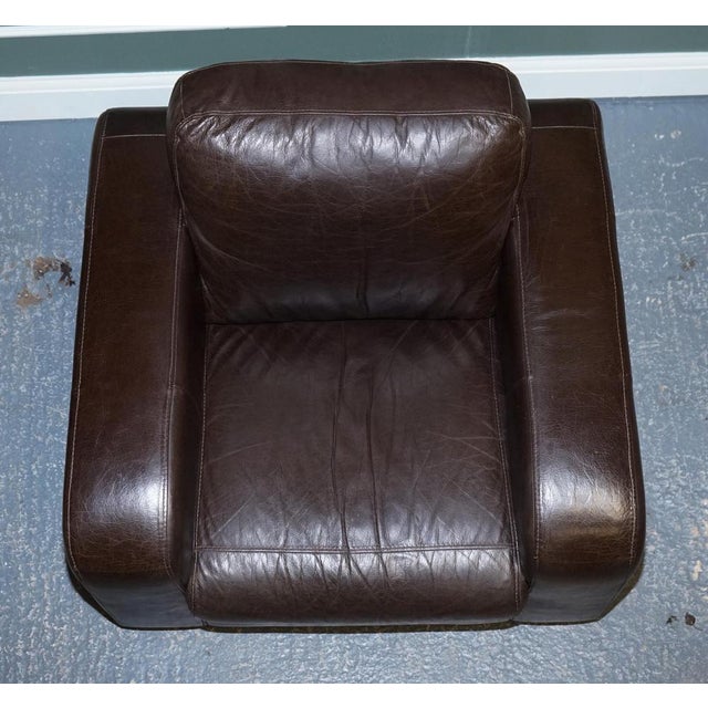 Vintage Brown Leather Armchairs from Sofitalia, Set of 2 For Sale - Image 5 of 12