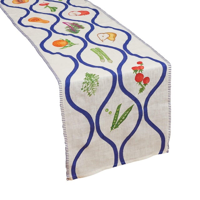 The kitchen garden comes to life with our Still Life linen runner that will transform your bare table into the show...