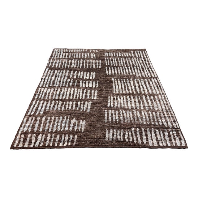 6ft × 8ft 5in Restoration Hardware Esma Hand Knotted Wool Area Rug For Sale