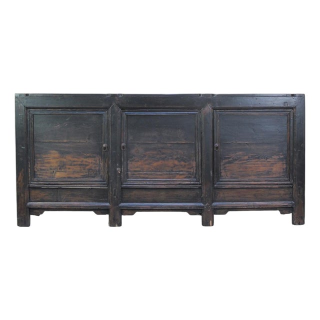 3 Door Black Farmer's Sideboard For Sale