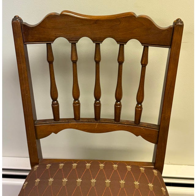 Wood Late 20th Century Pennsylvania House Solid Cherry Dining Chairs - Set of 5 For Sale - Image 7 of 12