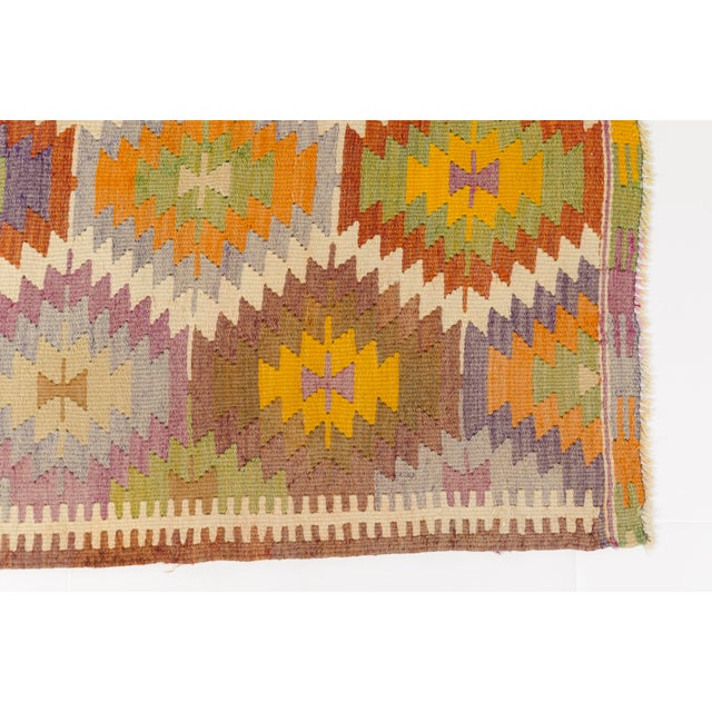Textile Mid 20th Century Geometric Anatolian Kilim Rug For Sale - Image 7 of 10