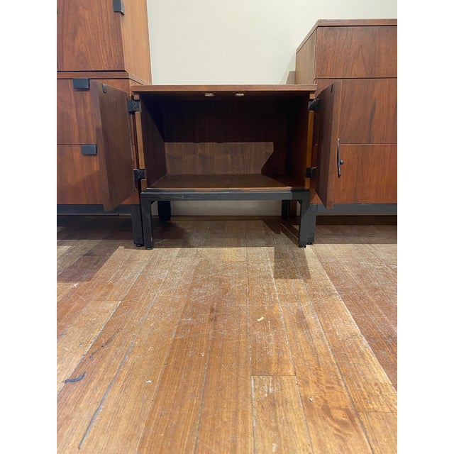 Wood Mid 20th Century Milo Baughman Walnut Nightstand For Sale - Image 7 of 9