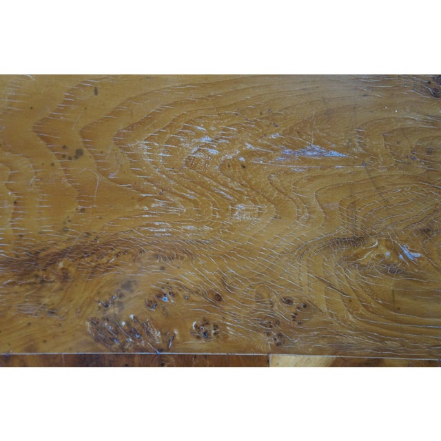 2 Antique English George II Style Oyster Burl Yew Bachelors Chest Dressers Pair For Sale - Image 13 of 18
