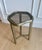 Vintage Caracole Modern "Contour" Sculptural Textured Metal & Tinted Glass Side / Drinks Table - Neiman Marcus For Sale - Image 11 of 12