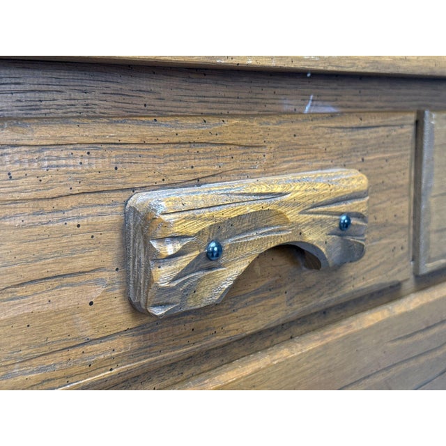 Brown A. Brandt Ranch Oak, Oak, Chest of Drawers, Usa, 1950s, 2 Pieces For Sale - Image 8 of 12
