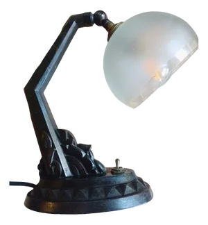 Art Deco Table Lamp in Metal, 1920