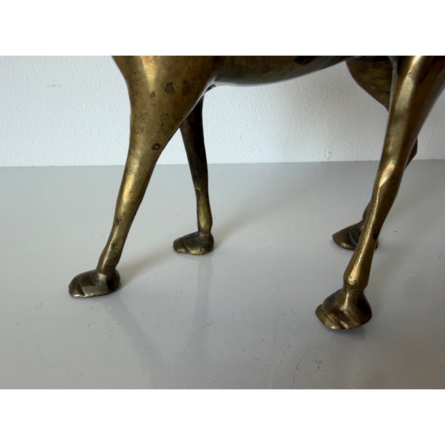 1980s Vintage Solid Brass Camel Figurine Sculpture For Sale In Miami - Image 6 of 12